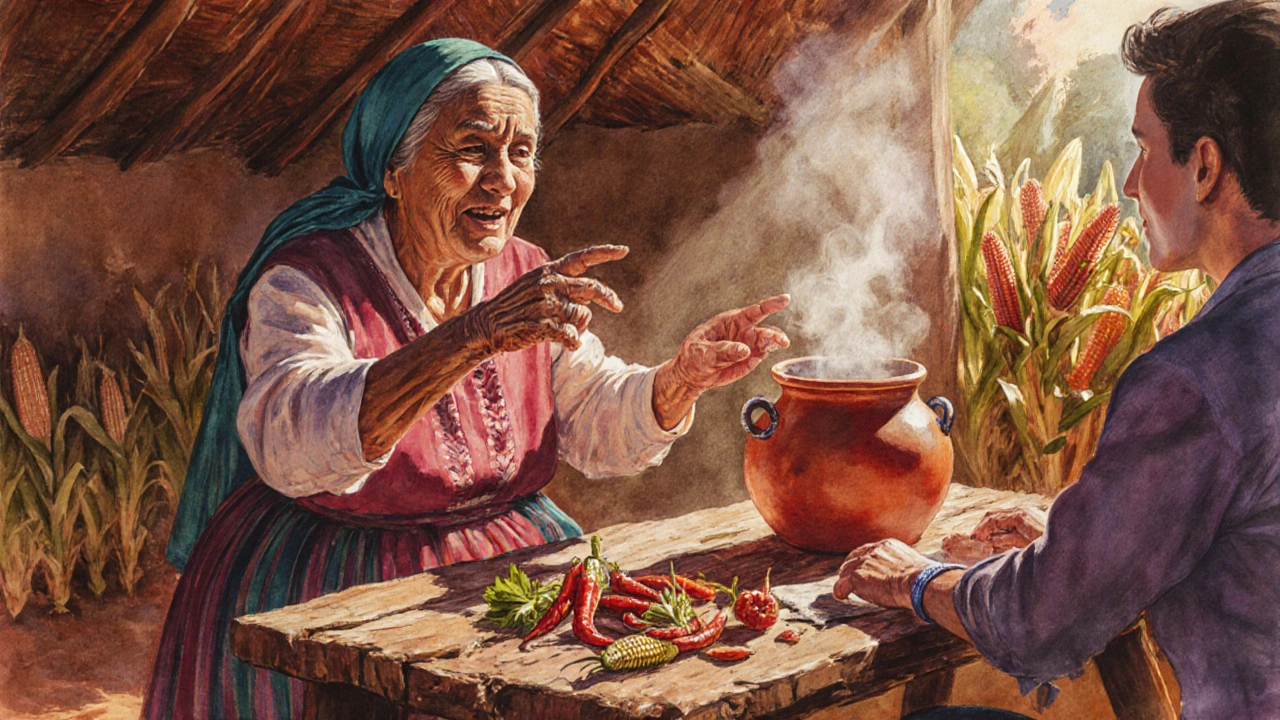 Una anciana en Oaxaca enseña a hacer mole sin receta, con manos y sonrisas como únicos ingredientes.