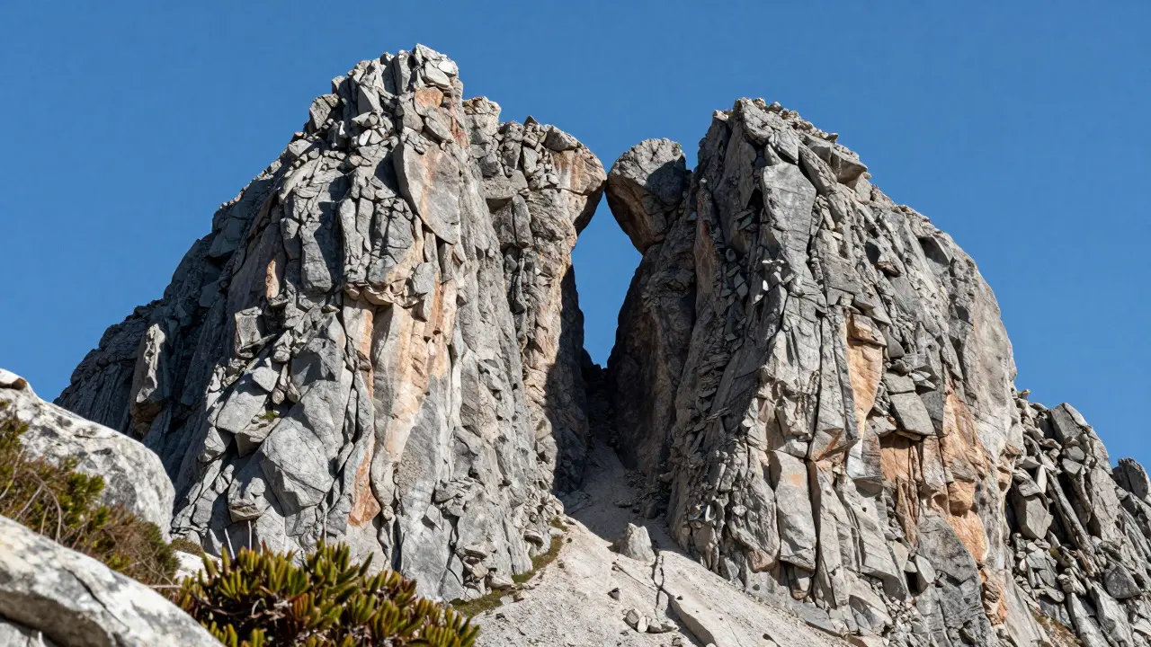 El pico Pedraforca en Cataluña con su forma característica de doble hacha