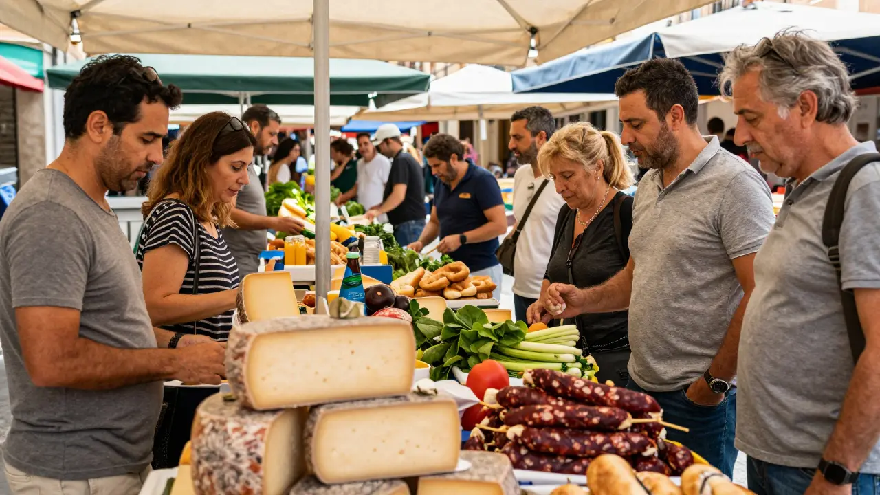Mercado local vibrante en Manacor con productos frescos y precios accesibles